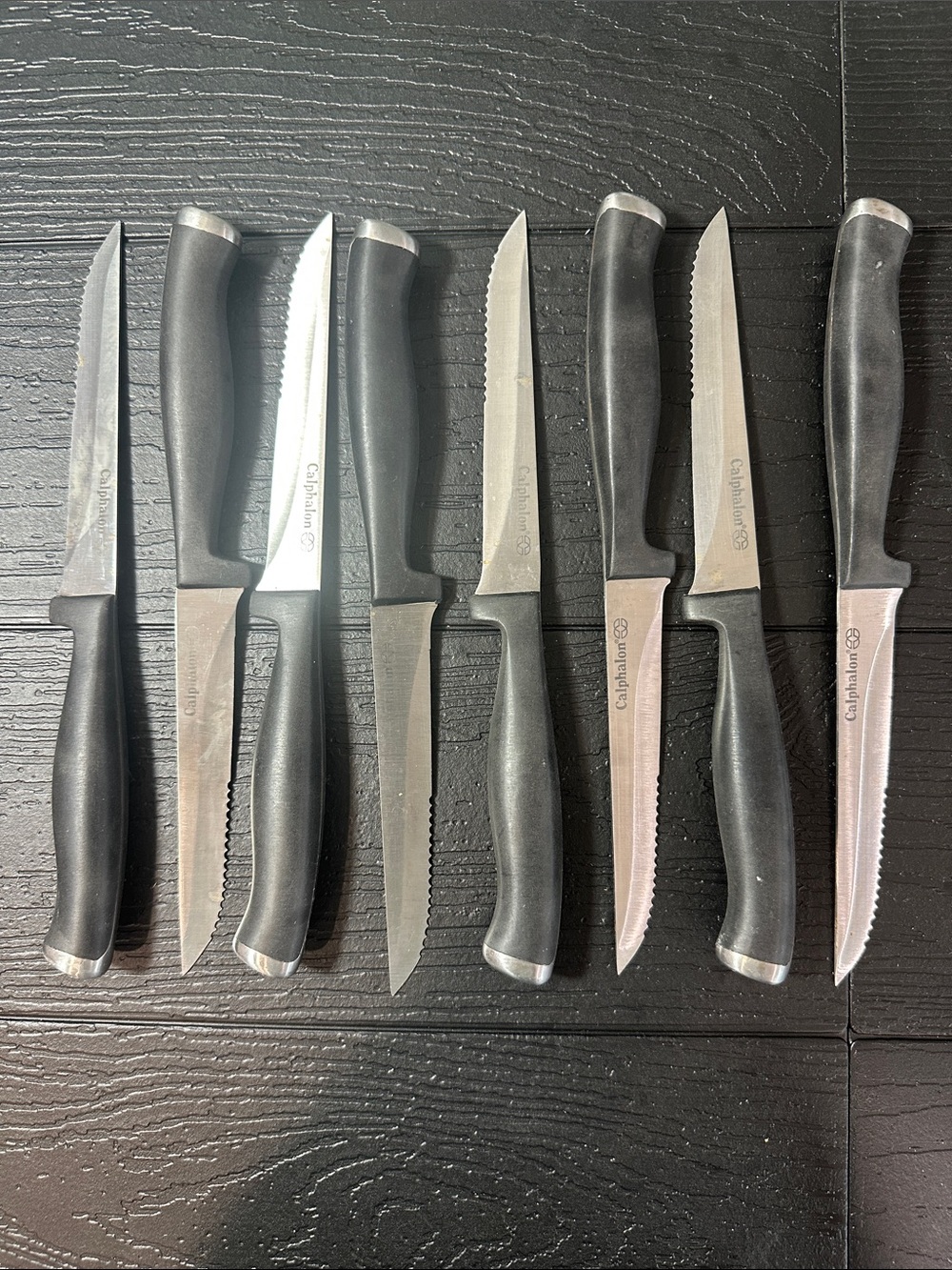 Calphalon Set of 8 Full Forged Stainless Steel Steak Knives